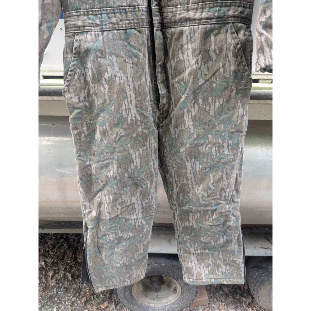 Vintage Mossy Oak Made In USA Treestand Camo Coveralls Men's Large Reg